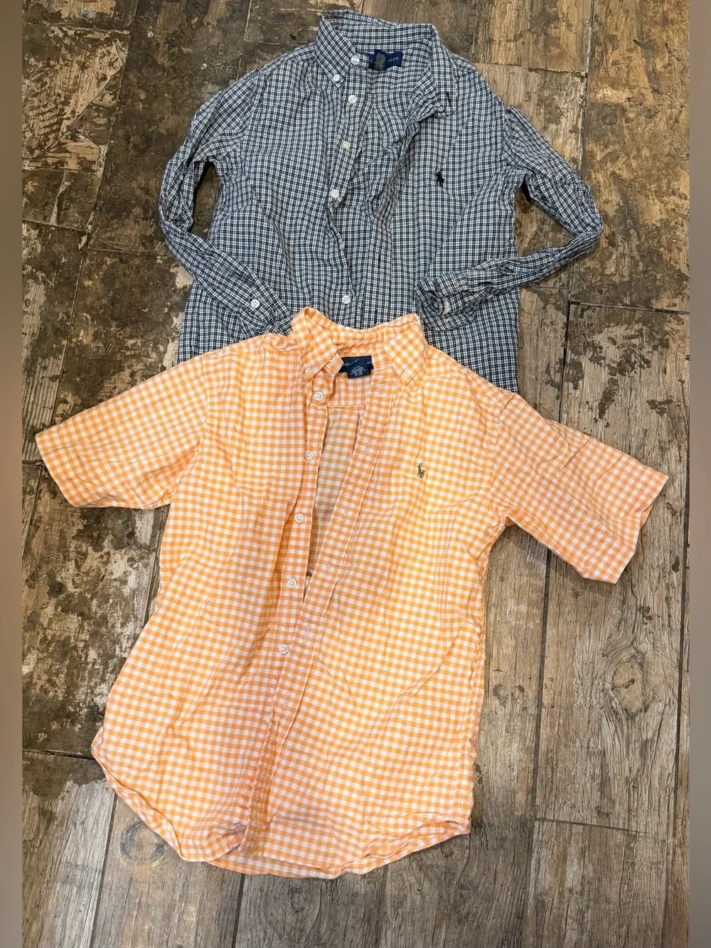 Ralph Lauren youth size medium 10/12 long sleeve & short sleeve button downs